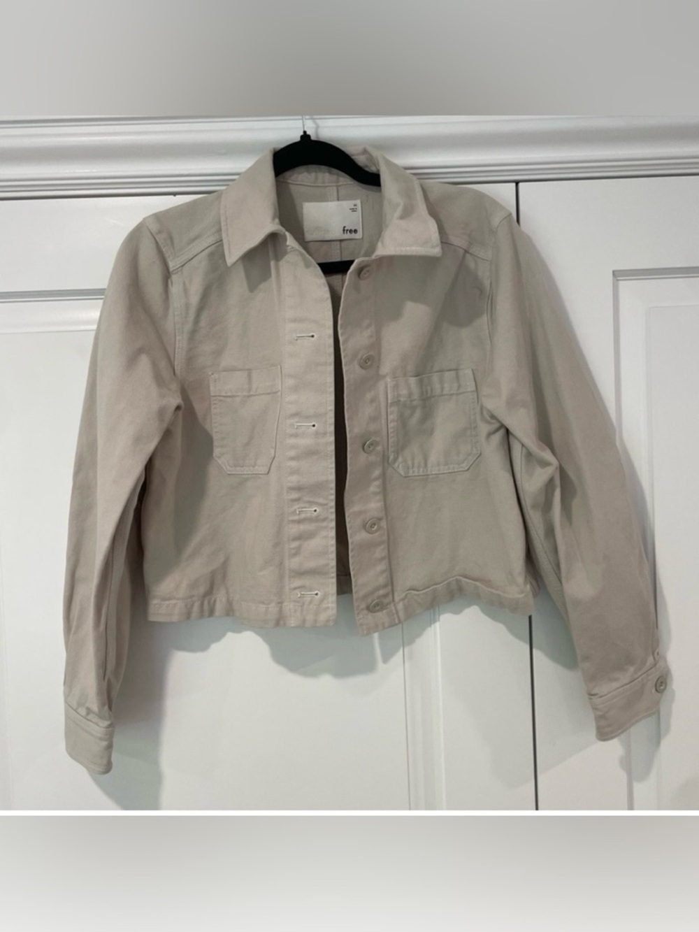 Aritzia Wilfred Free Crop Utility Jacket Stone Size XS